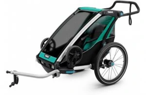 Test - Cykelvagn Thule Chariot Lite 1 barn grön